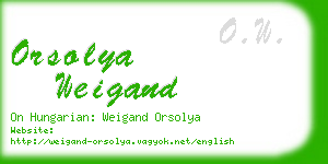 orsolya weigand business card